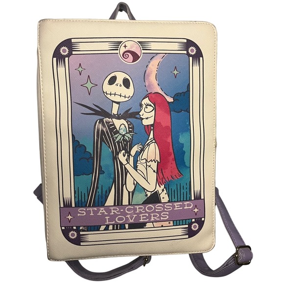 Bioworld Nightmare Before Christmas Tarot Deck Book Backpack 12" Disney - Picture 1 of 10